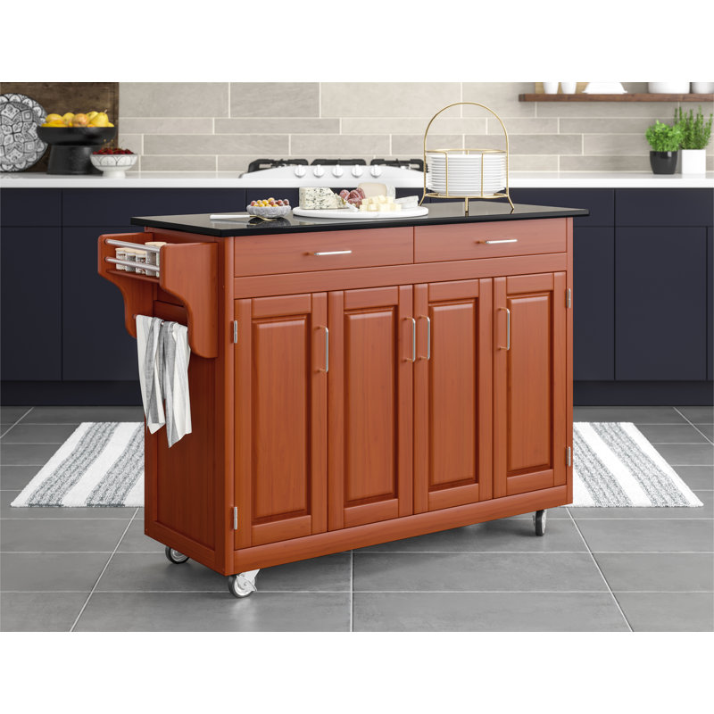 Littrell Kitchen Island, Cottage Oak Granite