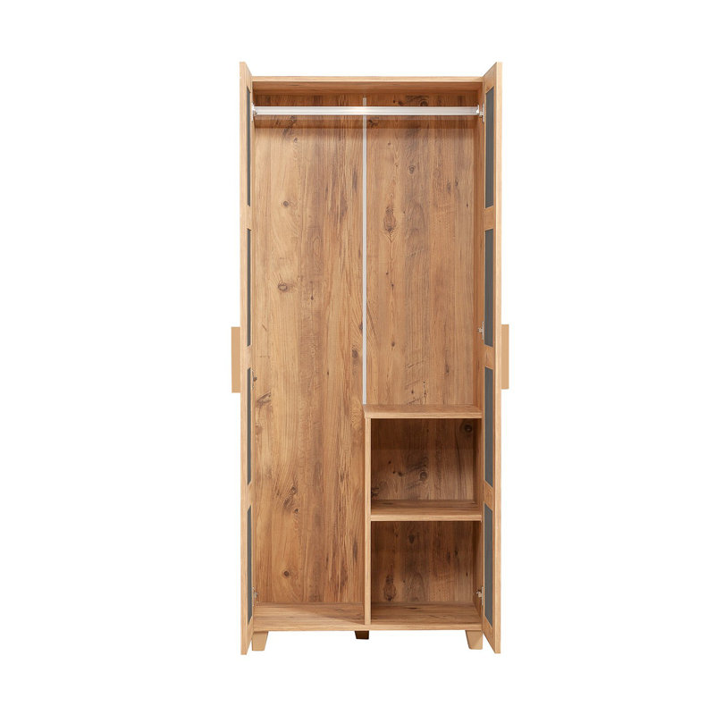 Armoire Thainara, Brun / anthracite