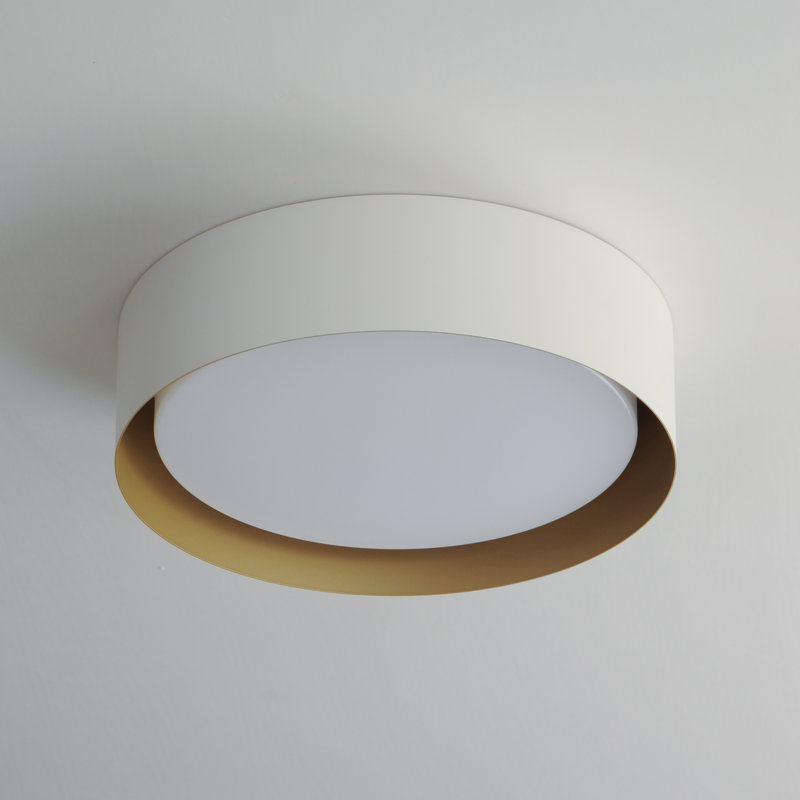 Plafonnier encastré Echo Pastic, Blanc / Doré