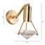 Lampe murale en cristal doré à 1 lumière à intensité variable Hästens