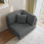 Fauteuil rembourré en velours côtelé gris Seemab-94322392