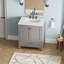 Meuble-lavabo simple autoportant de 30 po avec plateau en marbre d'ingénierie, lavabo en céramique encastré, porte à fermeture en douceur, tiroir en bois massif, option 3 couleurs-289804686