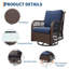 Ensemble de chaises berçantes 3 pièces-1197910677