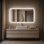  Miroir de salle de bain 48 po x 24 po à DEL avec anti-buée à intensité variable 3 couleurs