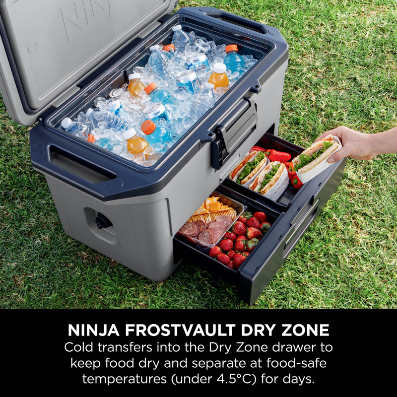 Ninja Frostvault 50qt/47l Hard Cooler With Dry Zone Fb151ukgy Grey, Grey