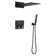 3-Function Digital Display Thermostatic Shower System With Waterfall & Rainfall Showerhead, Hand Shower