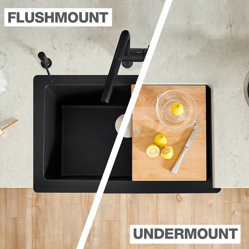 Vintera SILGRANIT 30" L X 19'' W Farmhouse Sink, Coal Black