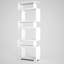 Bibliothèque moderne blanche, 23,6 po x 65,0 po x 7,7 po | 100% panneau de particules enduit de mélamine, épaisseur: 0,7 pouce | Nombreuses tablettes, fixation murale, rangement supplémentaire | Conception élégante pour l'organisation de la maison et du bureau-1746949649