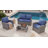 4-Piece Outdoor Wicker Sofa Set with Loveseat, Cushioned Seating & Glass Coffee Table-1592485763