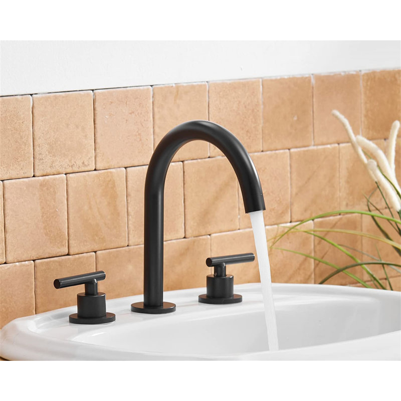 2-handle Bathroom Faucet with Drain Assembly