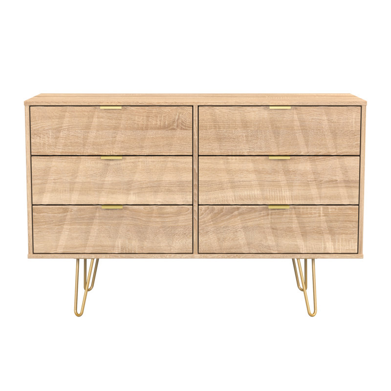 Baturhan 6 Drawer Wide Chest (Ready Assembled), Bardolino Oak