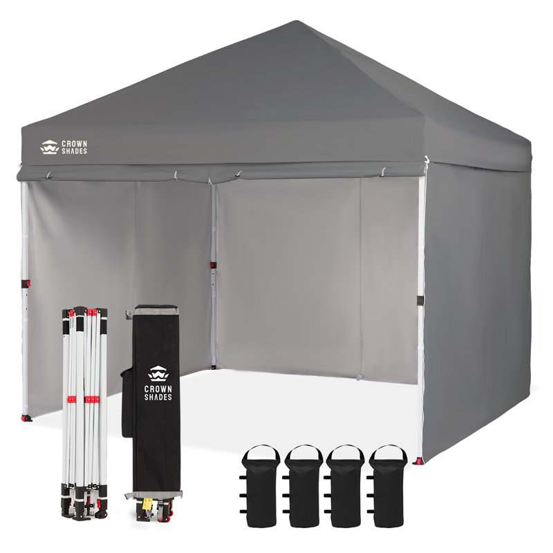 Commercial 10 Ft. W x 10 Ft. D Instant Canopy Pop Up Tent with Center Lock, Gray