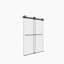 Porte de douche coulissante double sans cadre l 56 à 60 po x H 70 po, verre transparent trempé de 5/16 po (8 mm) d'épaisseur, facile à nettoyer-131106237