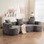 Canapé incurvé moderne avec velours côtelé moelleux, 3 coussins et sièges très profonds pour un confort et un style ultimes-1174640887