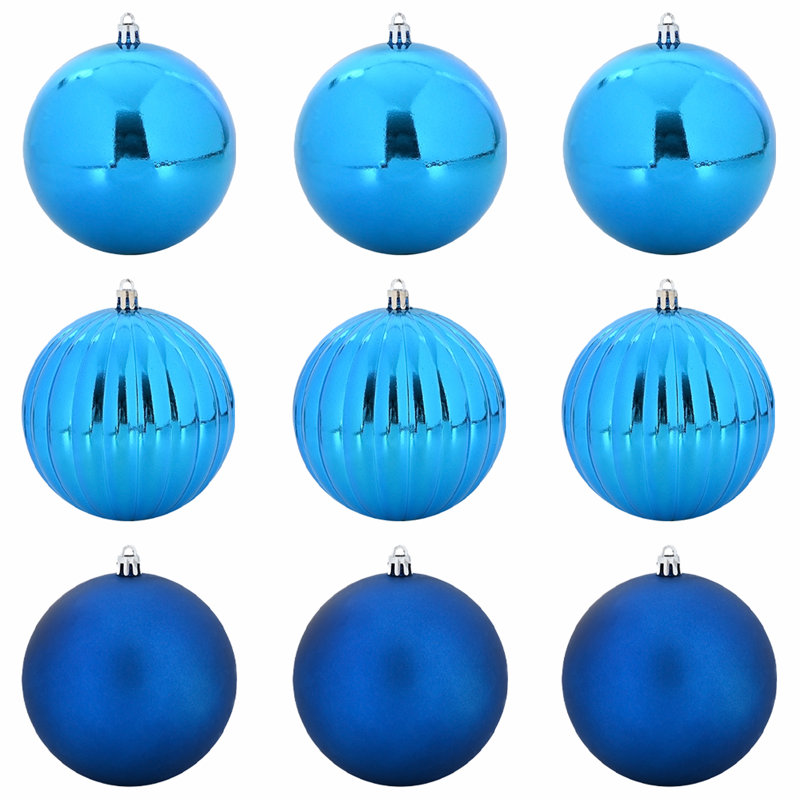 Christmas Bauble Set 9 pcs XL, Blue