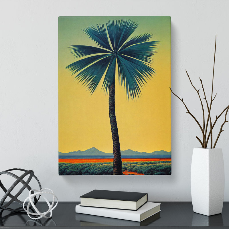 Palm Tree Landscape - Wrapped Canvas, 50cm H x 35cm W x 3cm D