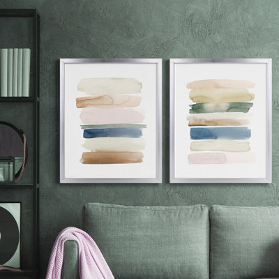 " Faint Swatches I " 2 - Pieces Painting Print
