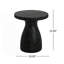 Table d'appoint d'extérieur en travertin, table de bout