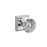 Crystal Passage Door Knob with Traditional Square Rose