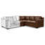 Madison Heirloom Quality RC Corner Sofa in Buttery Soft 100% Top Grain Leather, Made to Order-1276715040