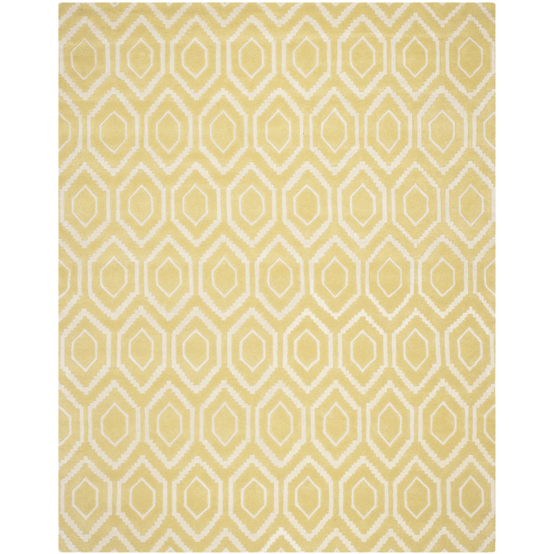Deedie Hand Tufted Wool Geometric Rug, Rectangle 8' x 10'