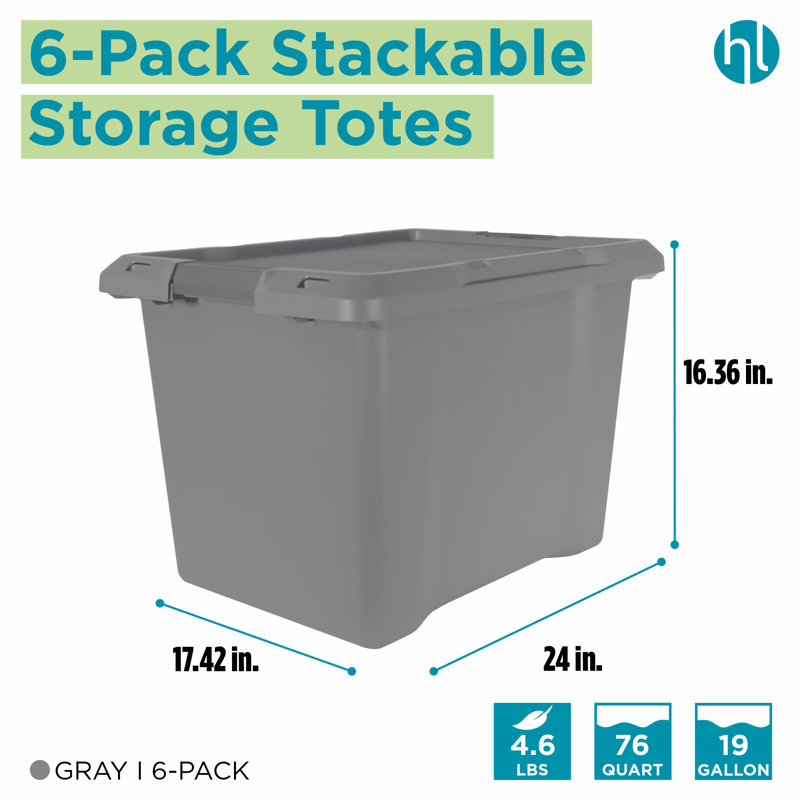 Paquet de 6 sacs fourre-tout 19 gallons
