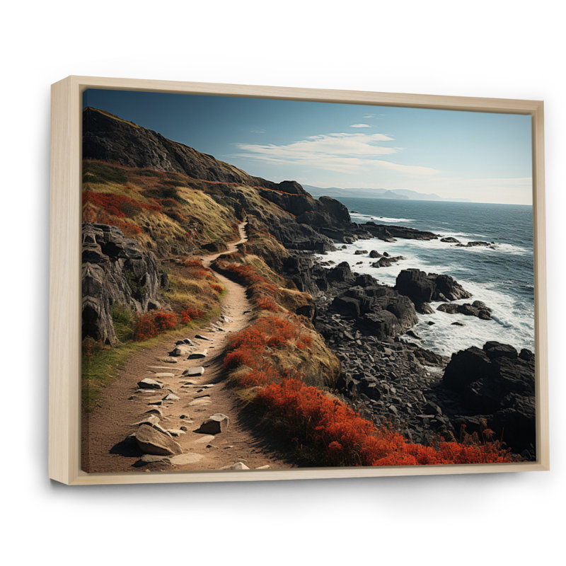 «Bablu Coastal Path I», reproduction sur toile, Cadre naturel flottant, H 24 po x l 32 po x P 1 po