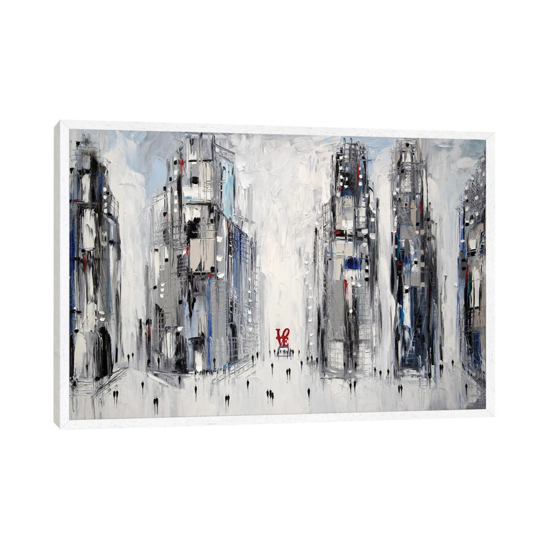 Love 1 Piece Painting on Canvas, 101.6 cm H x 66.04 cm W, White Framed