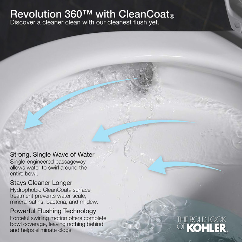 Cimarron 1.28 GPF Water Efficient Elongated Two-Piece Toilet (Seat Not Included), Black, Left-Hand