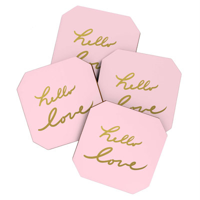 Wood 4 Piece Coaster Set
