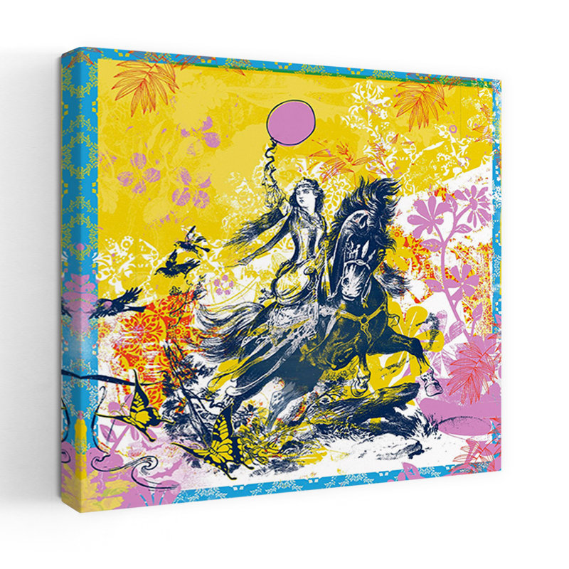 Congin, cheval, art urbain contemporain, H 18 po x l 18 po