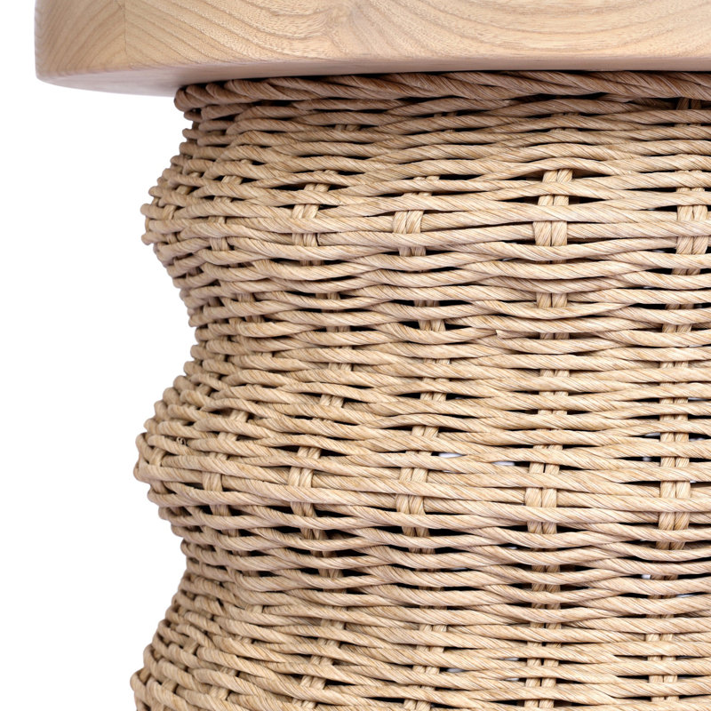 Brailey End Table-Smoked Natural Sungkai, Smoked Natural Sungkai