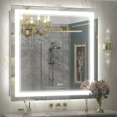 Miroir de salle de bain / de meuble-lavabo à DEL en verre trempé anti-buée certifié UL - Basics by Wayfair ™
