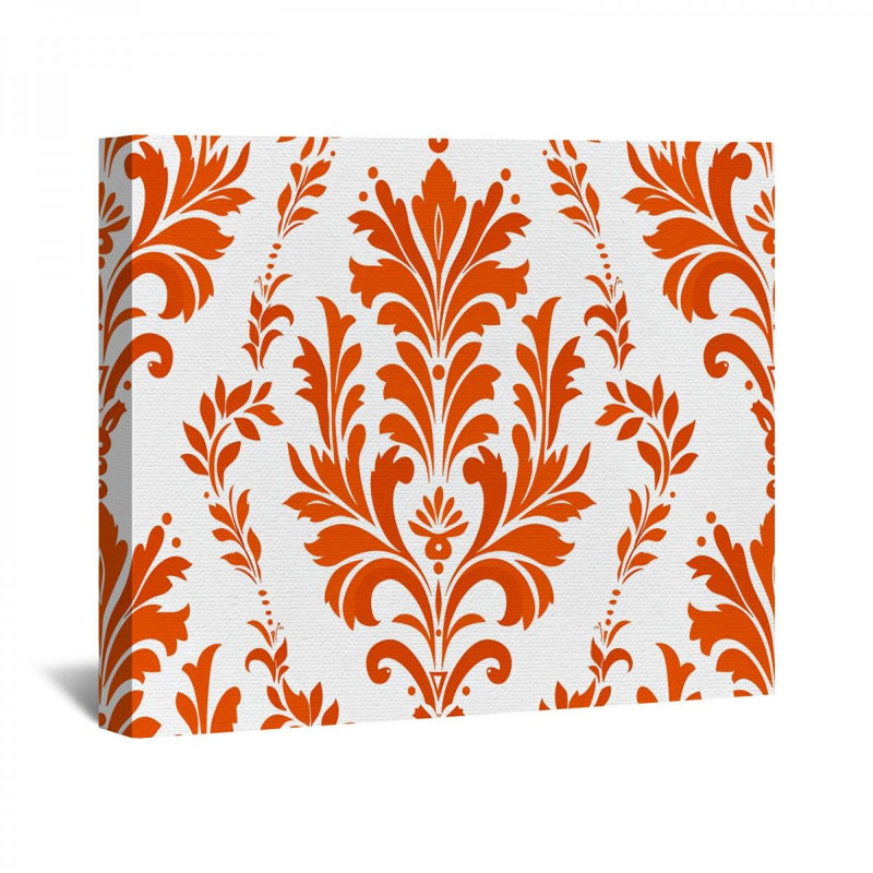 12160_Motif floral encadré sur toile, H 20 po x l 24 po x P 2 po