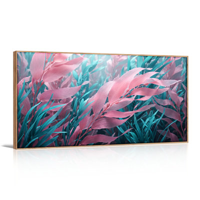 Ensemble de 1 tableau sur toile à motif de feuilles tropicales