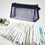 Pochette de rangement en plastique transparent pour crayons d'étudiant, multicompartiments, grande capacité, pour fournitures scolaires et examens.-643219351