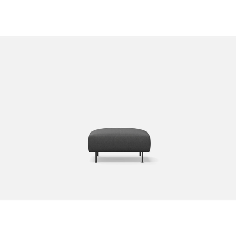 Collar Ottoman, Dark Gray Polyester