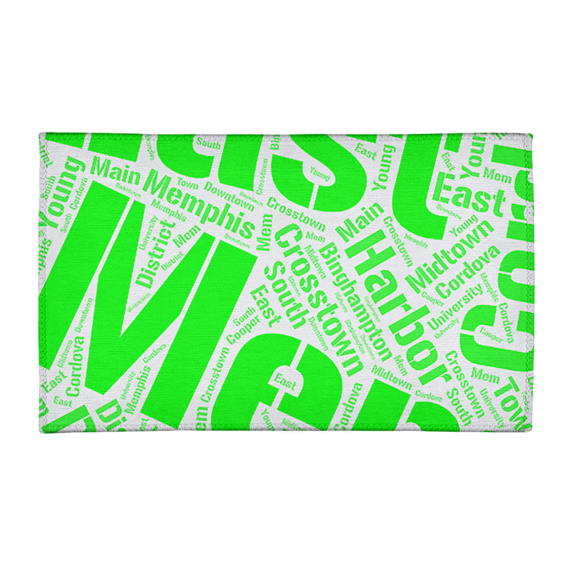 Tapis à tissage plat poils longs green area, Rectangle 4 pi x 6 pi