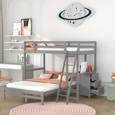 Grania Kids Twin Over Full Bunk Bed with Drawers