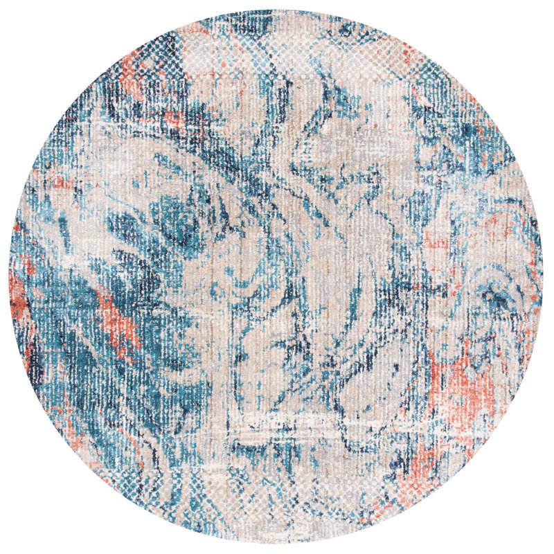 Madison Performance Abstract Rug, Round 6'7"