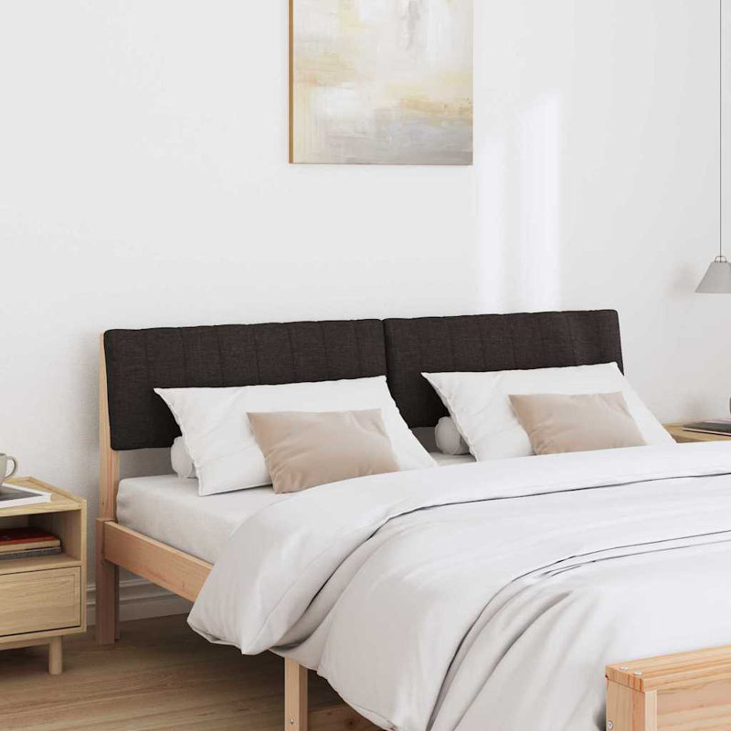Solid Wood Headboard, Queen, Brown, Black