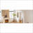 Bookcase 75'' Farmhouse 5-Tier with File Drawer &amp; Storage Cabinet, MDF White | Farmhouse | Living Room