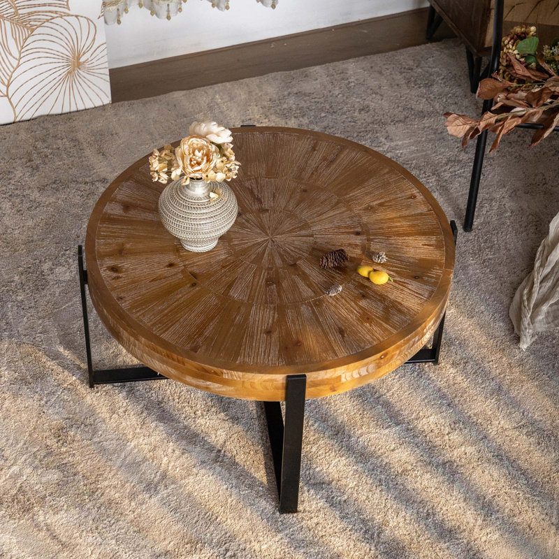 Table basse Ceairra, H 17,91 po x L 33,46 po x l 33,46 po, Noir