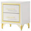Table de chevet 2 tiroirs Lucia - blanc-106714816