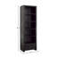 86.5" H x 27.5" W Kadence Reclaimed Teak Wood Storage Bookcase in Black