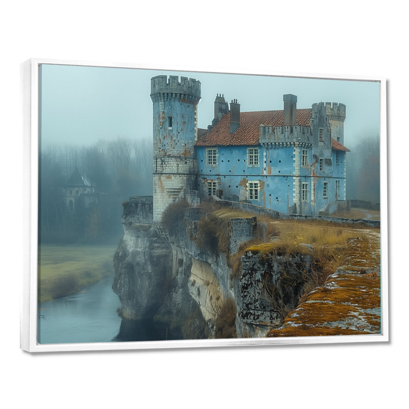 Pieper - Castles Wall Art Living Room, Toile encadrée flottée blanche, H 34 po x l 44 po x P 1,5 po