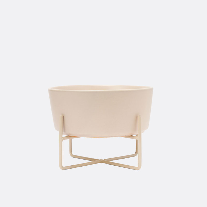 Simple Solid Bowl & Dog Bowl Stand, Large (3.25")