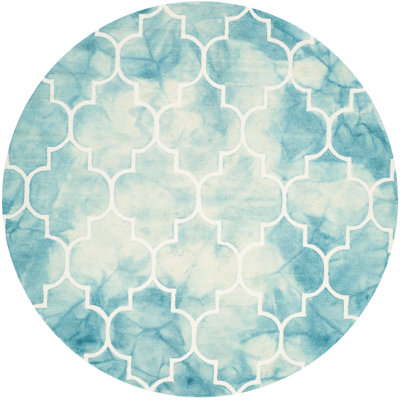 Dip Dye Hand Tufted Wool Geometric Rug