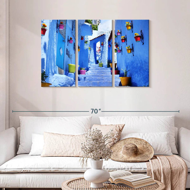 Escalier Sebbie Chefchaouen, H 28 po x l 45 po