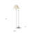 59" Swing Arm Floor Lamp With Beige Empire Shade-48196540